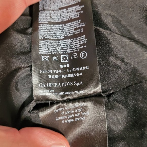 Giorgio Armani Midnight Blue Velvet Mandarin Collar Jacket, Size 44 - Picture 7 of 9